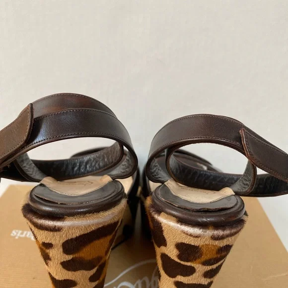 Christian Louboutin Ron Ron Zeppa Leopard Pony Calf Hair Wedge size 40
